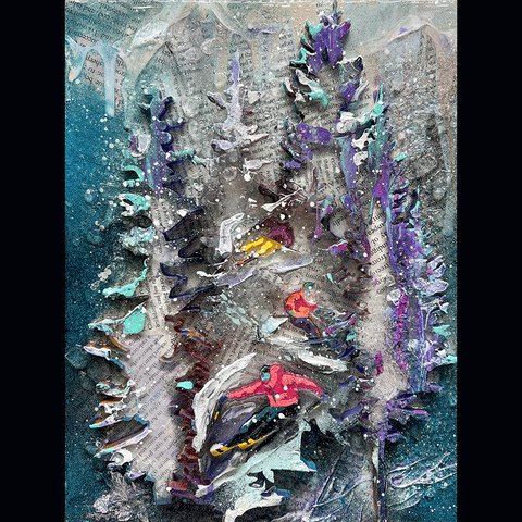 Miniature Series 2W13018 Skiers