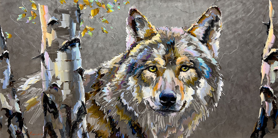 Whispers-of-Home-wolf-painting-michael-rozenvain