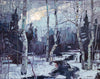 Full Moon original landscape oil painting by artist Robert Moore for sale