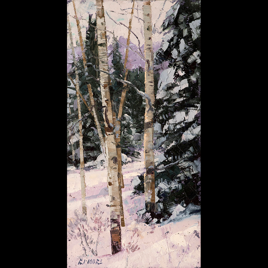 Heavy-Snow-artist-Robert-Moore-winter-landscape-pine-aspen