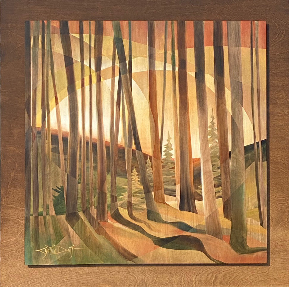 Incandescent Edge Aspen Painting by artist Cynthia Duff