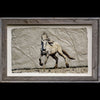 Mustang Dance photo printed on gampi in barnwood frame created by artist Pete Zaluzec