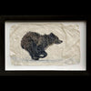 Running grizzly bear wildlife gampi print by artist Pete Zaluzec