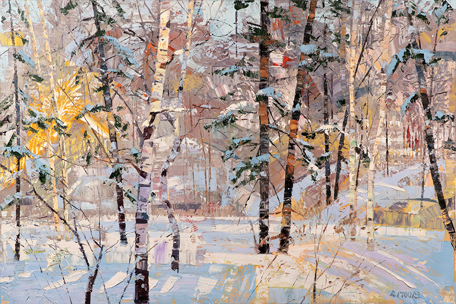 Seize-the-Day-artist-Robert-Moore-aspen-snow-landscape