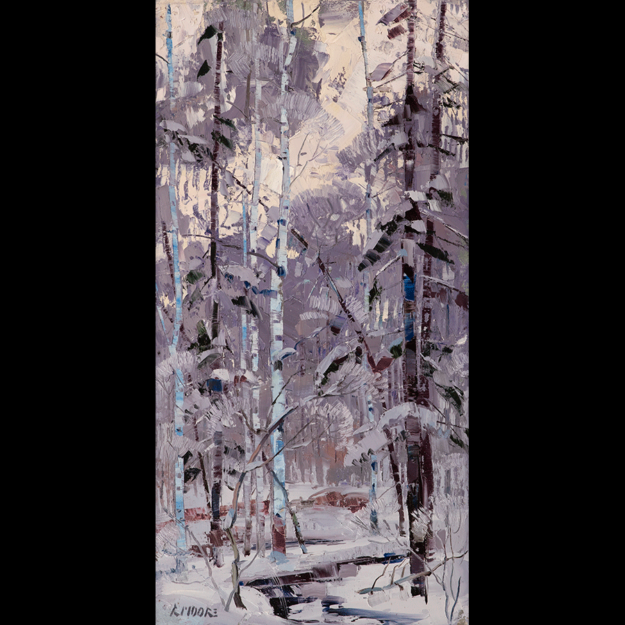 Violet-Eve-artist-Robert-Moore-landscape-aspen-trees-snow