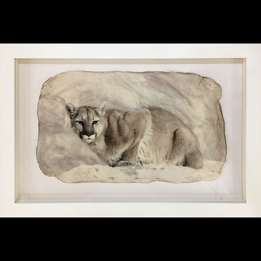 Cougar 2 on gampi by artist Pete Zaluzec