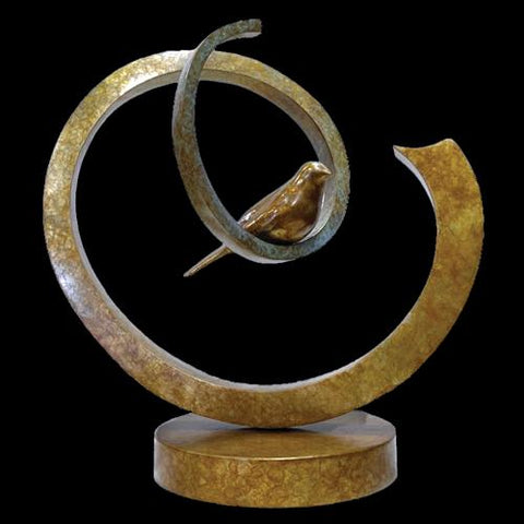 Artist-Gilberto-Romero-Original-Bronze-Stone-Santa-Fe-Sculptures