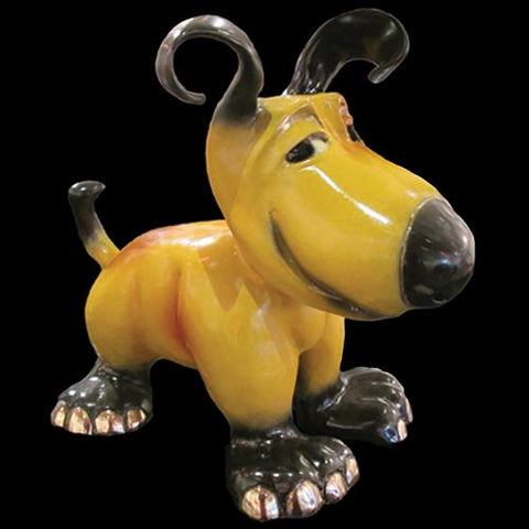 Artist-Marty-Goldstein-Bronze-Harvey-Dogs-Stretch-Dog-Sculpture-Art