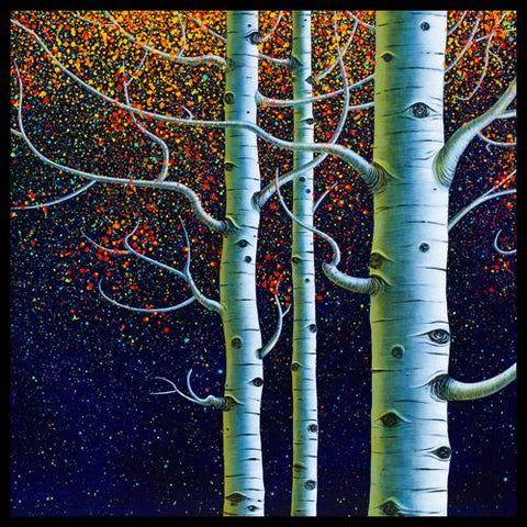 Artist-Thane-Gorek-Original-Oil-Gouache-Painting-Aspen-Tree-Forest-Landscape