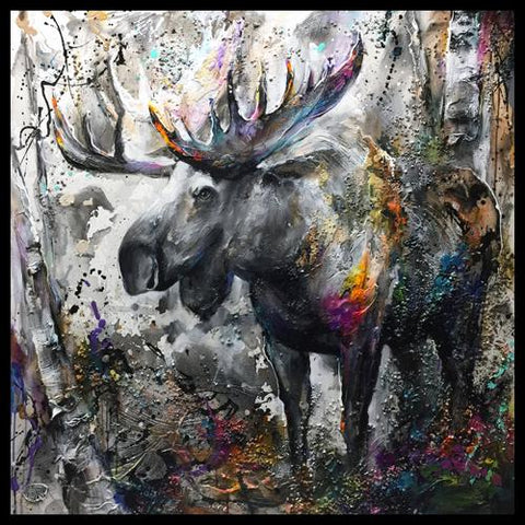 Artist-Miri-Rozenvain-Original-Painting-Bears-Moose-Wildlife-Colorado-Art-Galleries