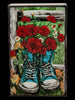 304 Journey Spiritile with Flowers in Shoes by Houston Llew Spiritiles