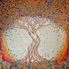 ANCIENT-HEART-Artist-Pamela-Sukhum-Colorful abstract painting of a tree with intricate branches and leaves