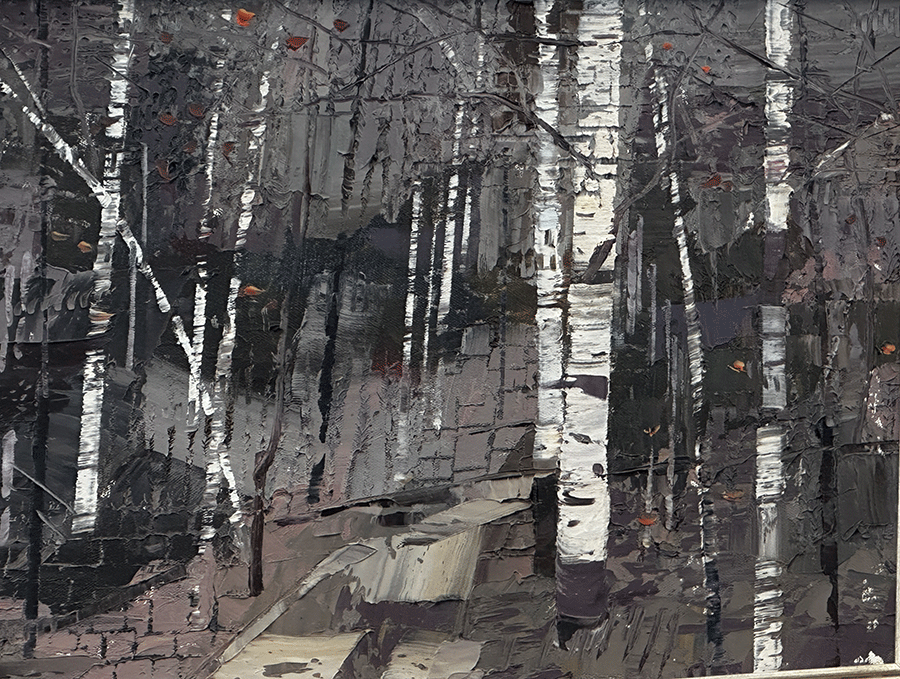 Artist Riber Aspen Rythms Original Oil Painting by artist Robert Moore - Raitman Art ...