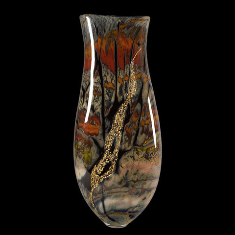 Canyon Walls Black with Gold Inlay