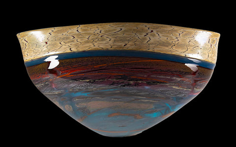 Canyon Walls Vessel with Purple and Turquoise