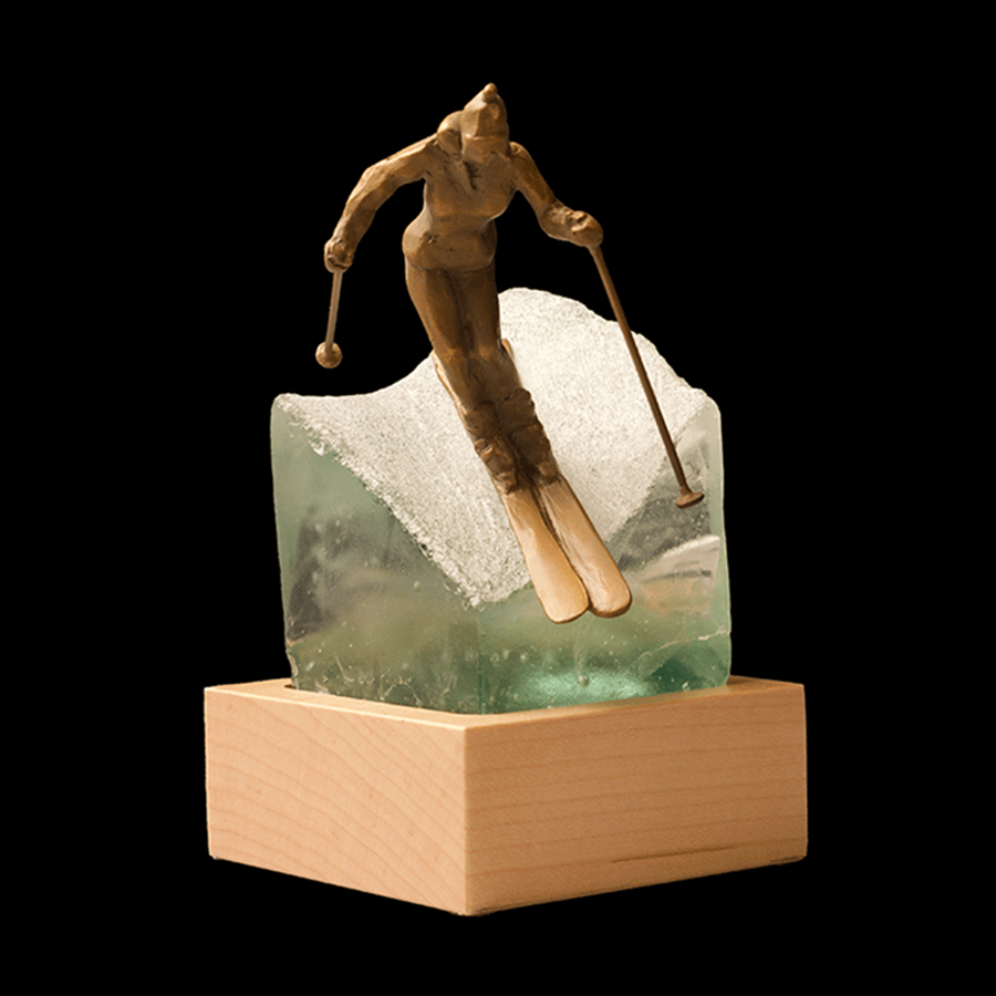 Carver-Clay-Enoch-bronze-glass-skier