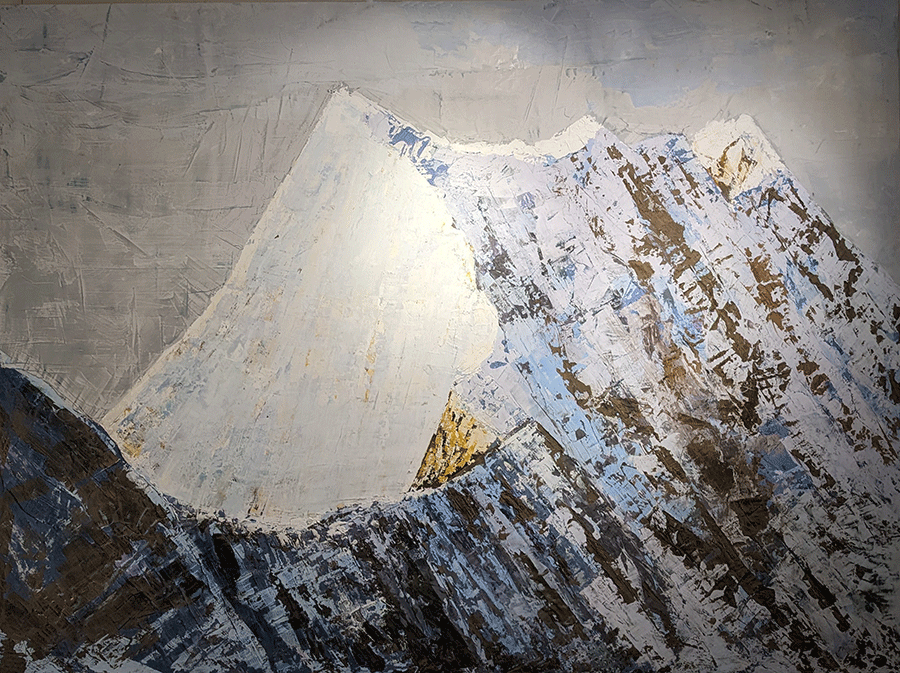 Fall Line Winter Mountain Painting by Artist Kristof Kosmowski 