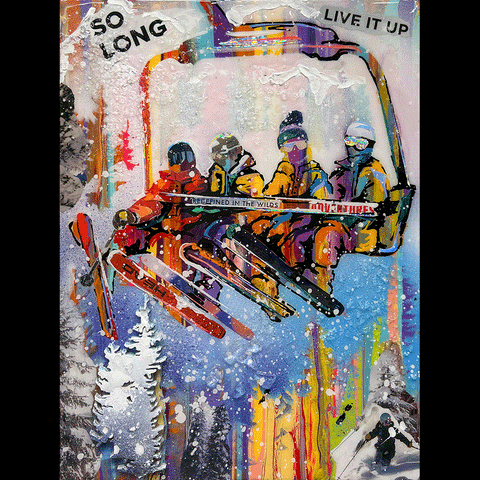 Minature Series - 2W13057 - Skiers on Chair Lift