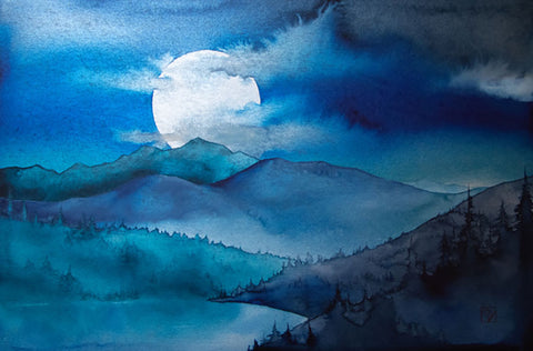 Moon Rising Over the Divide