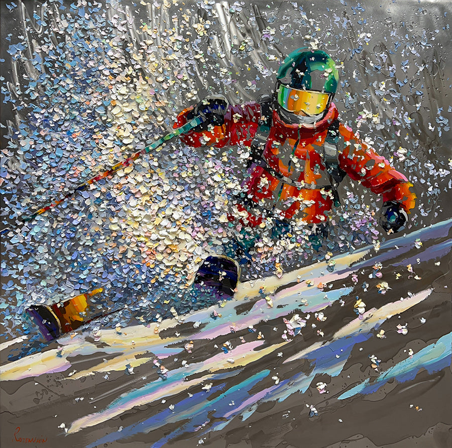 Artist Michael Rozenvain Ski Skier Art Paintings