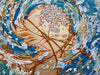 Sky-Dancer-Artist-Pamela-Sukhum-Abstract artwork with swirling blue and gold patterns