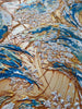 Sky-Dancer-Artist-Pamela-Sukhum-Abstract artwork with swirling blue and gold patterns