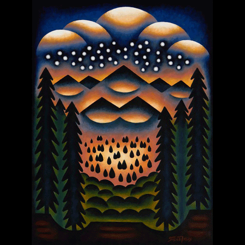 Snowy Winter Sunset