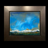 watercolor and gouache painting of mountains and the blue sky by artist Kay Stratman - front