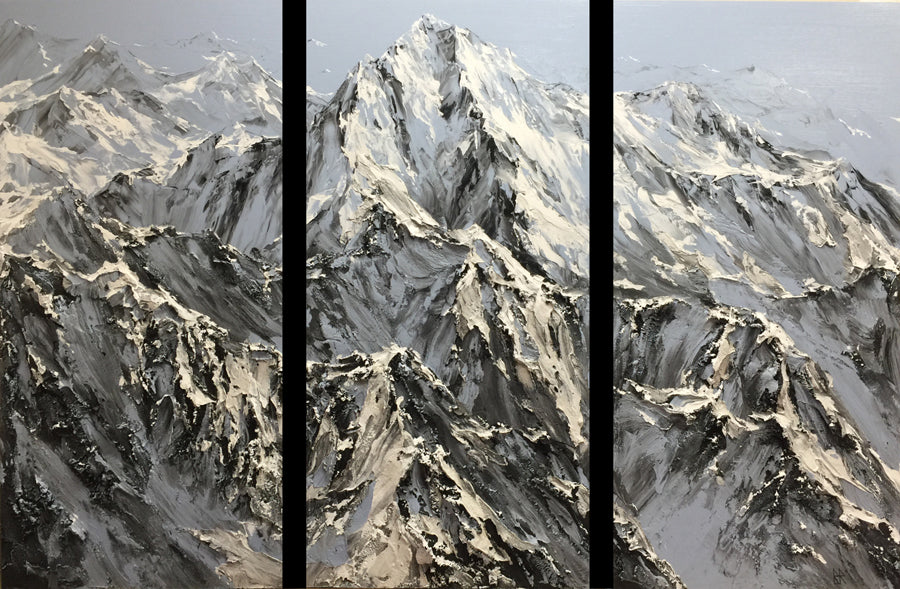 A View of a Lifetime original mountain painting by Barak Rozenvain