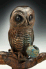 bronze owl sculpture by Colorado artist Alex Alvis