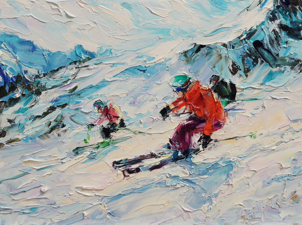 Artist Lyudmila Agrich Ski Art for Sale Breckenridge Vail Galleries