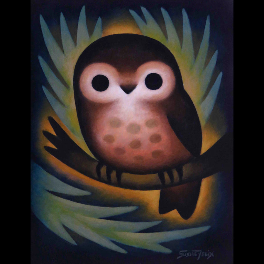 Artist-Sushe-Felix-Owl-Art-Paintings-for-Sale