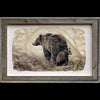 Bear Behind photo on gampi in barnwood frame created by artist Pete Zaluzec