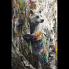 Bear Hugs All Around original mixed media bear painting by artist Miri Rozenvain at raitman art galleries