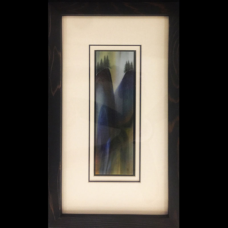 Being Above and Beyond original glass fired powder painting by Colorado artist Gary Vigen