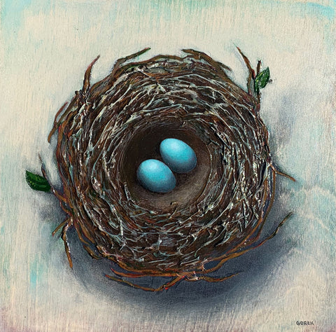 Birds Nest Two Eggs