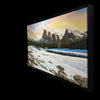 Bison Trails original oil on canvas mountain winter landscape with wild bison by Colorado artist Maxine Bone (framed) - right