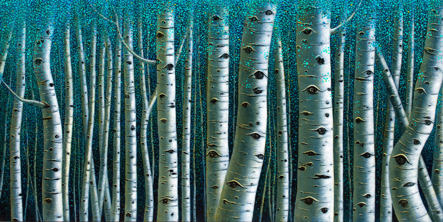 Blue Forest thane gorek aspen forest painting