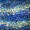 Blue Weave 2 artist Pat McNabb Martin cut canvas