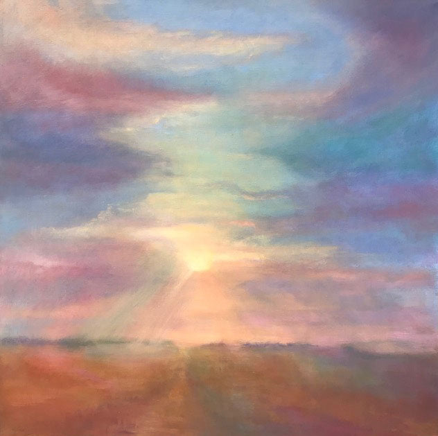 Breaking Through original oil on canvas painting by Colorado artist Judy Greenan impressionist impressionism