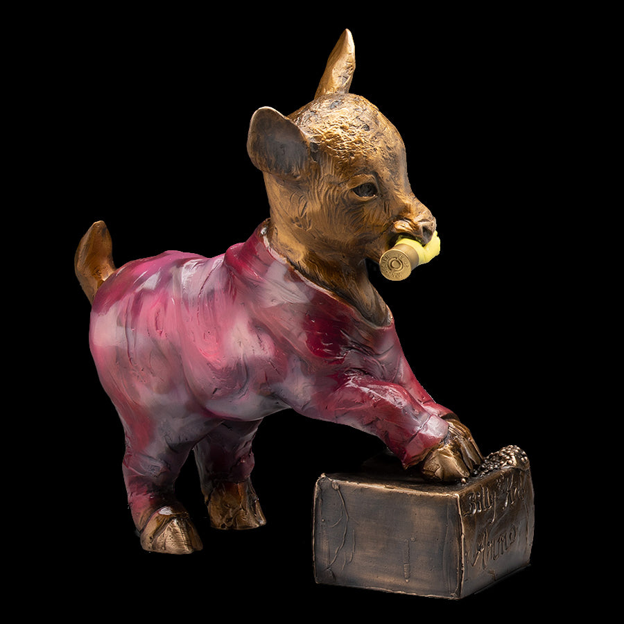 Cami-bronze-sculpture-goat-pajamas-Tammy-Lynne-Penn