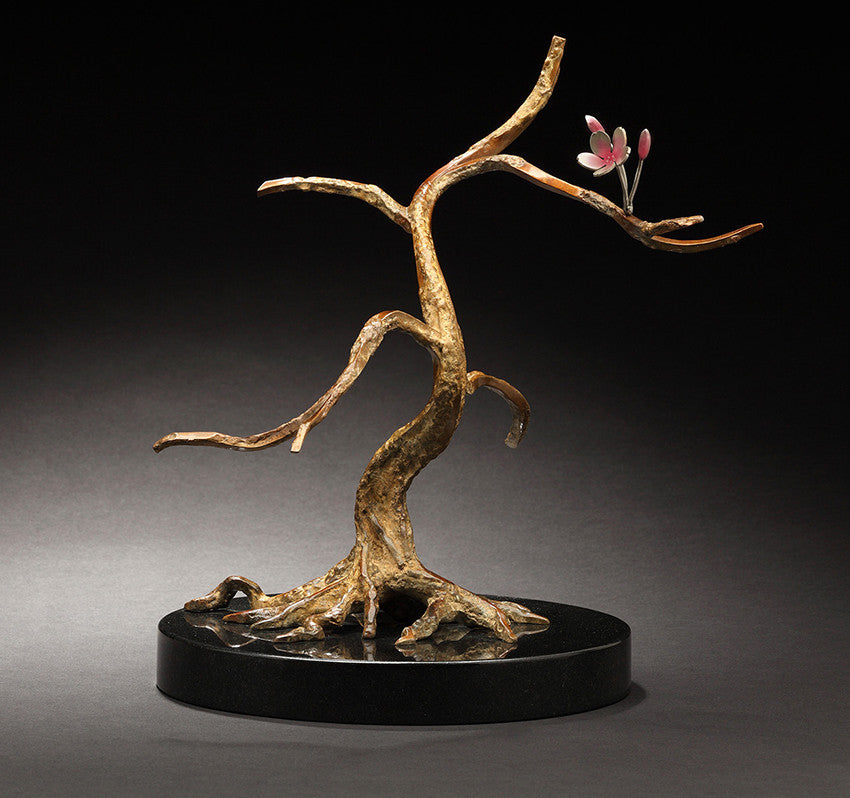 bronze bonsai tree Perseverance Tree Sculpture by Casey Horn