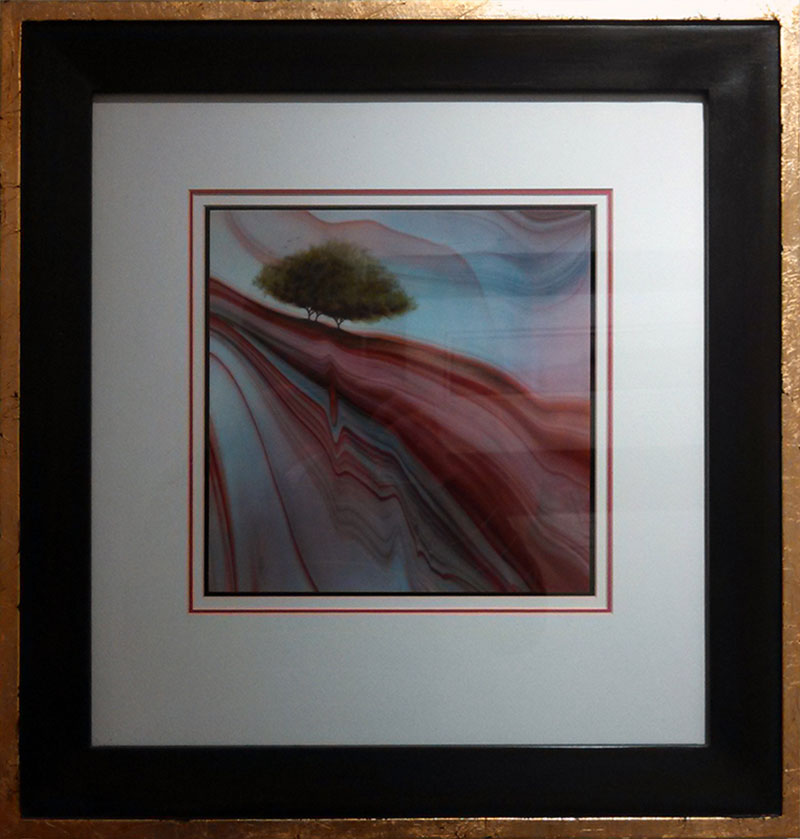 Change in the Strata original glass fired powder painting by Colorado artist Gary Vigen