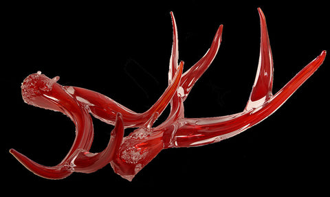 Antler Set Cherry Red Glass