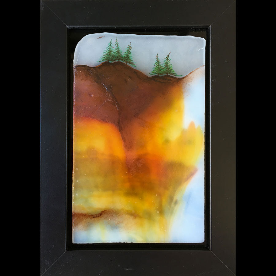 Clearly Colorful original glass fired painting by artist Gary Vigen