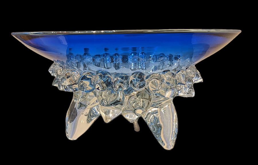 Cobalt-Blue-Low-Thorn-17-inch-Andrew-Madvin-blow-glass-bowl