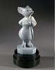 Codename White Mouse, Espadrilles bronze sculpture created by Colorado artist Ellen Woodbury