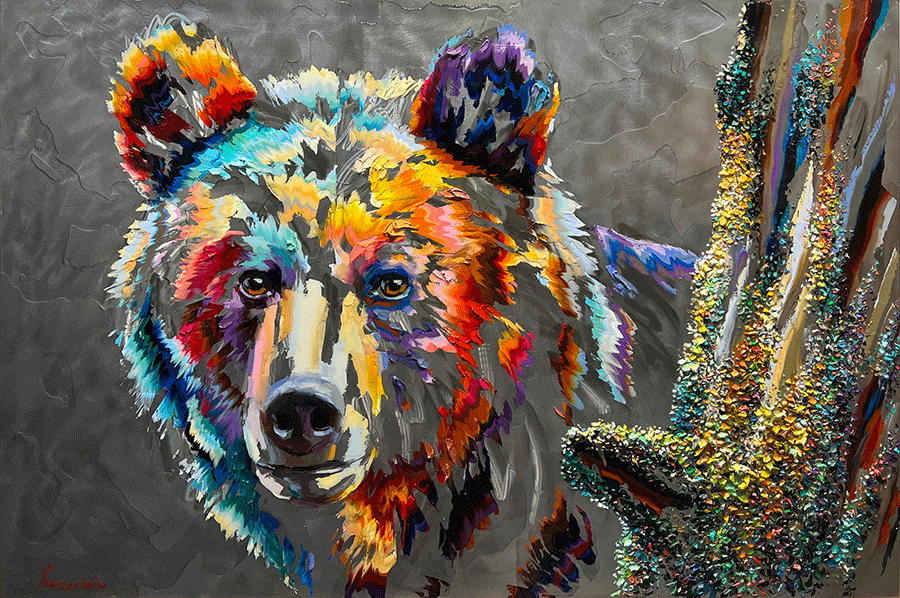 Colorful-Encounter-bear-wildlife-Michael-rosenvain