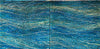 Crystal Cove diptych Pat McNabb Martin cut canvas acrylic teal blue