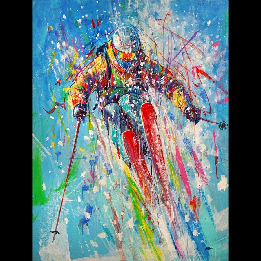 David V. Gonzales Breckenridge Vail Colorado Ski Paintings